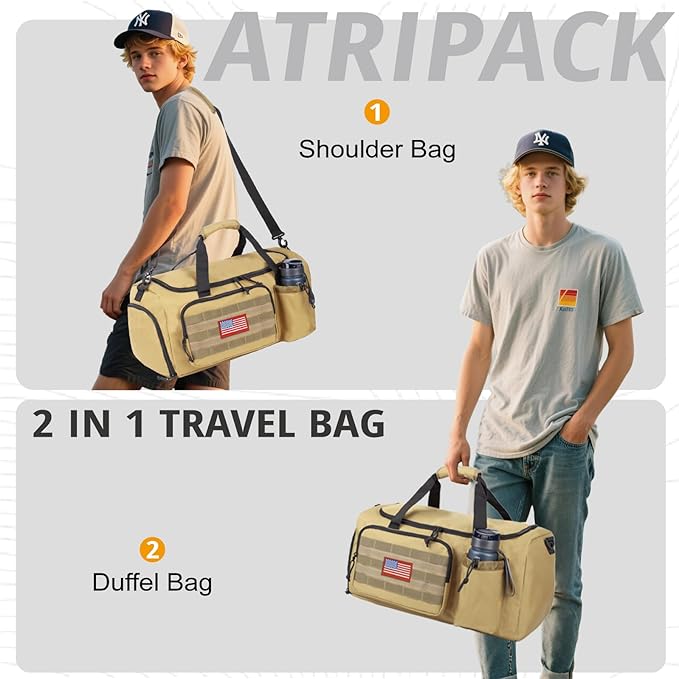 Tactical Gym Bag for Men, 40L Large Capacity Duffle Bags - Image 5