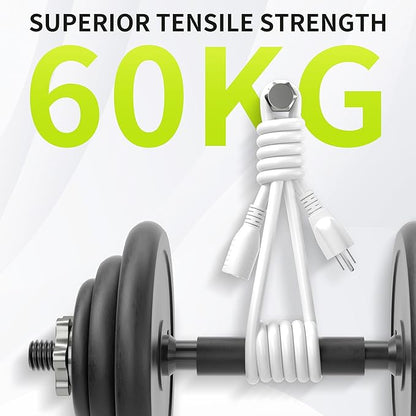16/3 White 25 FT Extension Cord, Indoor Extension Cord - Image 6