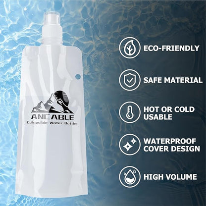 Ancable 17oz Collapsible Water Bottles, BPA-Free Water Bottle - Image 5