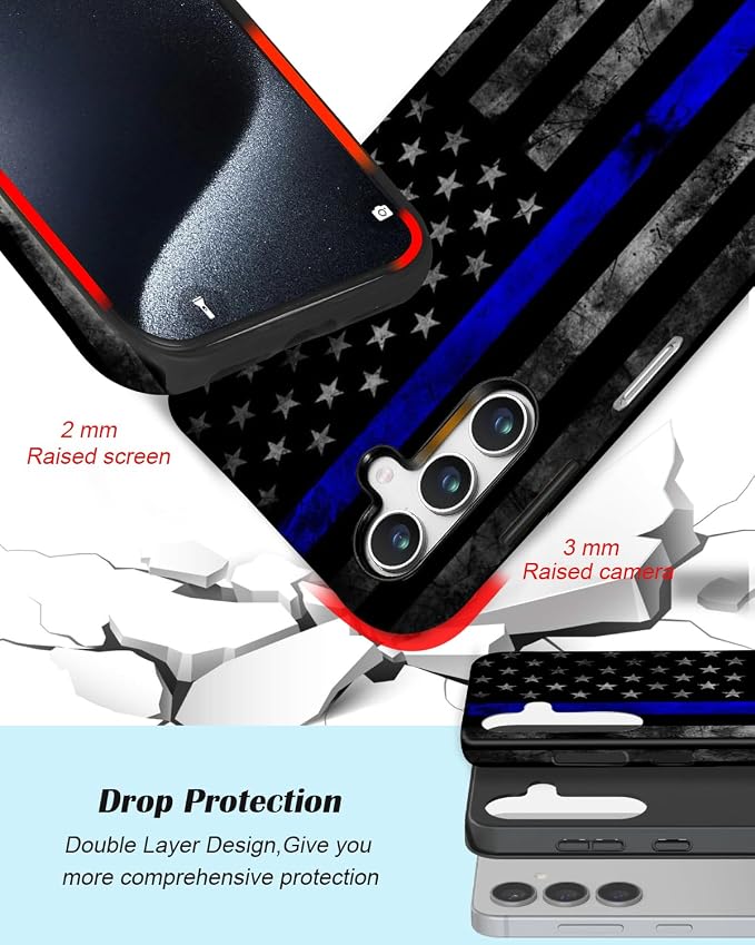 Compatible for Samsung Galaxy S24 Plus 5G Case, Dual Layer Heavy Duty 2 in 1 - Image 3