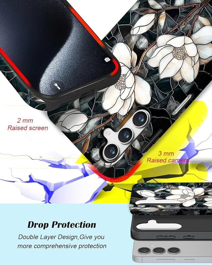 Compatible for Samsung Galaxy A37 5G Case, Dual Layer Heavy Duty 2 in 1 - Image 3