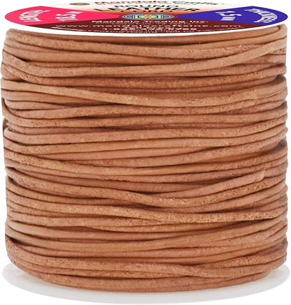 Mandala Crafts Round Genuine Rust Leather Cord - Image 2