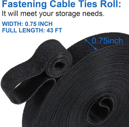 OneLeaf Fastening Cable Management Roll, 43ft x 3/4inch Cut to Length Straps - Image 4