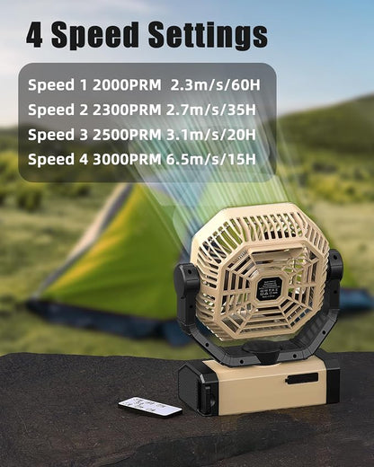 Orteen Camping Fan Rechargeable - Image 2