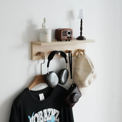 Entrance Coat Rack ，Coat Hooks, Wall-Mounted Wooden Hook Rack, Wall-Mounted - Image 8