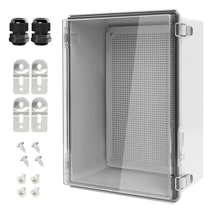 LeMotech Electrical Box, IP67 Waterproof Hinged Clear Cover Stainless Steel by LeMotech