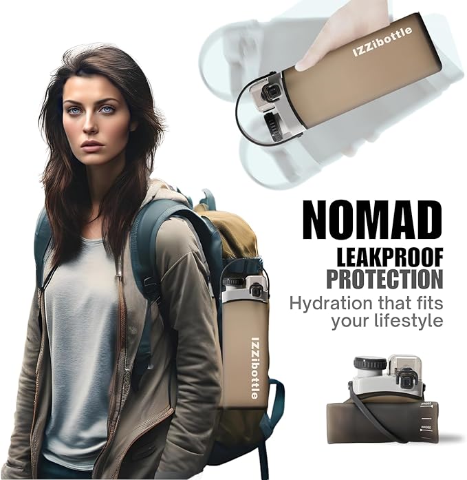 Collapsible Lightweight Silicone Water Bottle | BPA Free, Eco-Friendly - Image 3