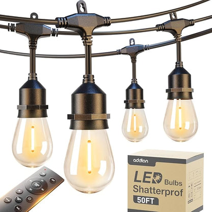 addlon 50FT Outdoor String Lights LED by addlon