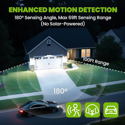 MAGAGUVU 100W Flood Lights Outdoor, 9000LM LED Security Light Motion Sensor - Image 5