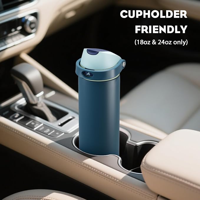 POWCAN 32 oz Insulated Water Bottle: 2-in-1 Lid - Image 5