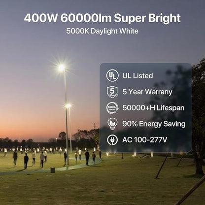 HYPERLITE Led Parking Lot Light - 400W UL Listed LED Stadium Lights - Image 8