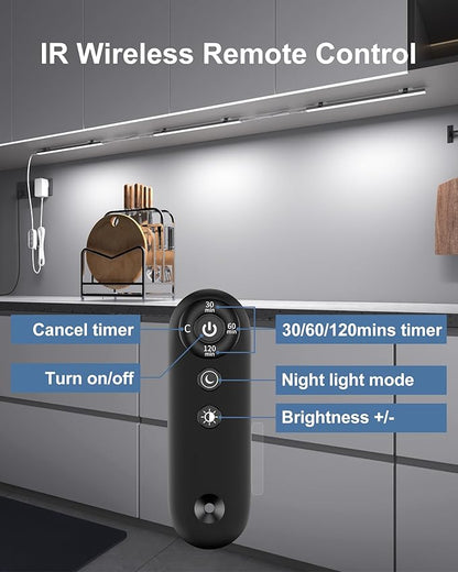 Remote Control Under Cabinet Led Light Plug in, Dimmable Daylight White 4500K - Image 2