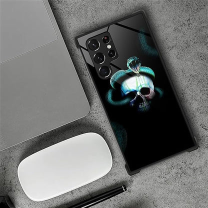 for Samsung Galaxy S22 Ultra Case, Skeleton Winding Snake Pattern Graphic - Image 6