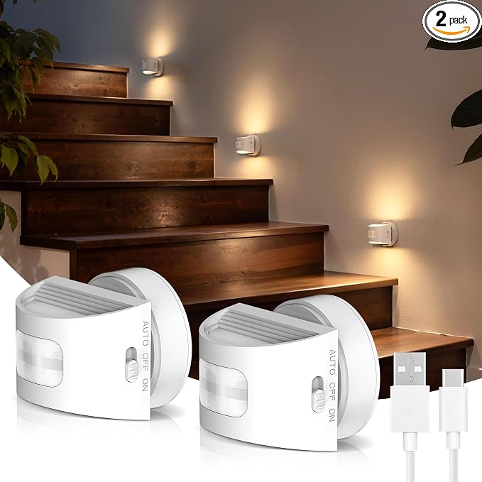 L LOHAS LED Motion Sensor Night Light, Rechargeable Stair Lights Indoor by LLOHASLED