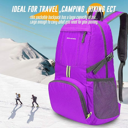 35L Lightweight Packable Backpack Waterproof Durable Hiking Travel Backpack - Image 2