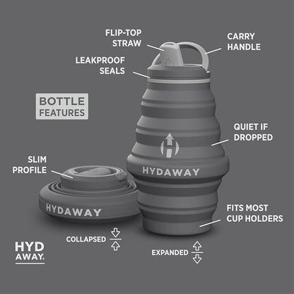 HYDAWAY 17oz Collapsible Water Bottle - Image 5