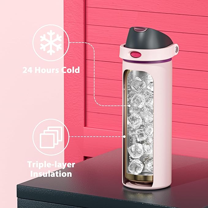 24 oz Insulated Water Bottle for Sports: Meoky Stainless Steel Water Bottle - Image 4
