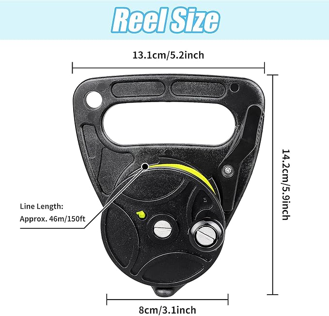 Compact 150ft Scuba Dive Reel Kayak Anchor - Image 7