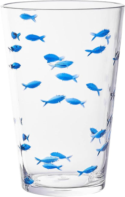KLIFA- CHARLESTON- 19 oz, Acrylic Fishing Highball, School of Fish Drinking by KLIFAHome