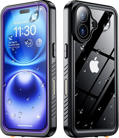 SPIDERCASE for iPhone 16 Waterproof Case, Built-in Screen Protector, 12FT by SPIDERCASE
