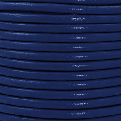 Mandala Crafts Round Genuine Navy Blue Leather Cord - Image 4