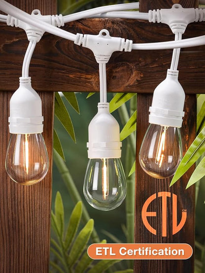 addlon 96FT LED Outdoor String Lights, Dimmable Edison Vintage Shatterproof - Image 2