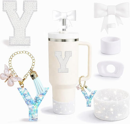 6PCS White Stanley Cup Accessories Set Fit by MOTEERLLU