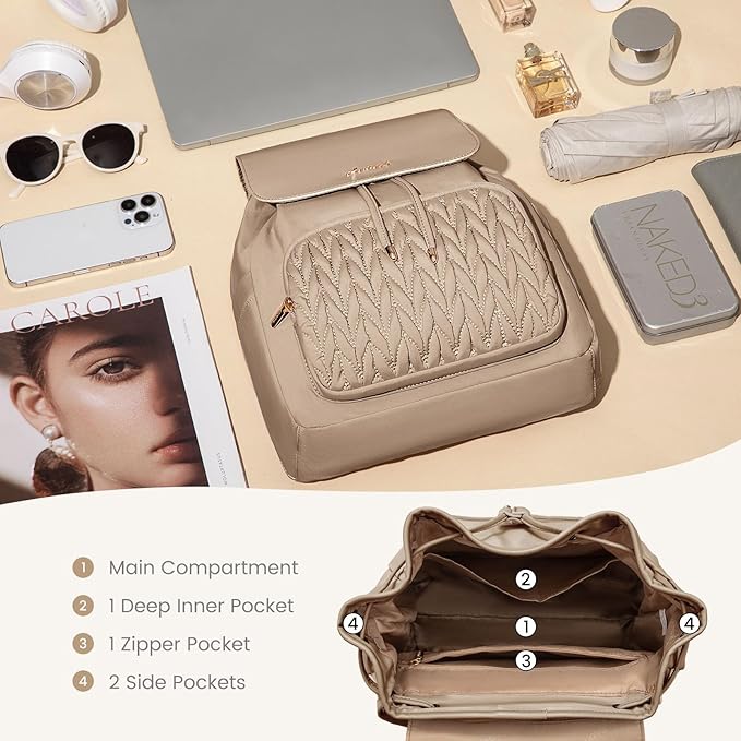 LOVEVOOK Mini Backpack for Women, Small Backpack Purse for Travel Work Cute - Image 4