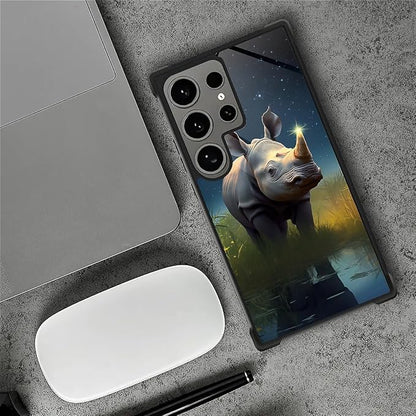 for Samsung Galaxy S24 Ultra Case, Rhino Water Marshes Pattern Graphic Design - Image 6