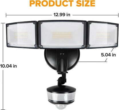 LUTEC 2 Pack 74W 8000 Lumen Motion Sensor Outdoor Lights, 5000K Daylight - Image 7