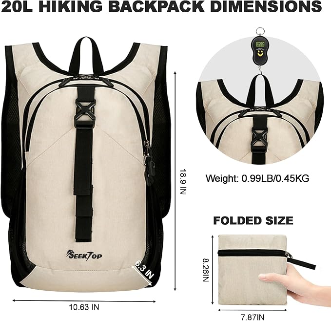 Seektop 20L Small Hiking Backpack - Image 5