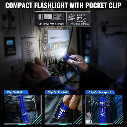 Banral Rechargeable Tactical Flashlights, High Lumens Small Mini USB-C LED - Image 3