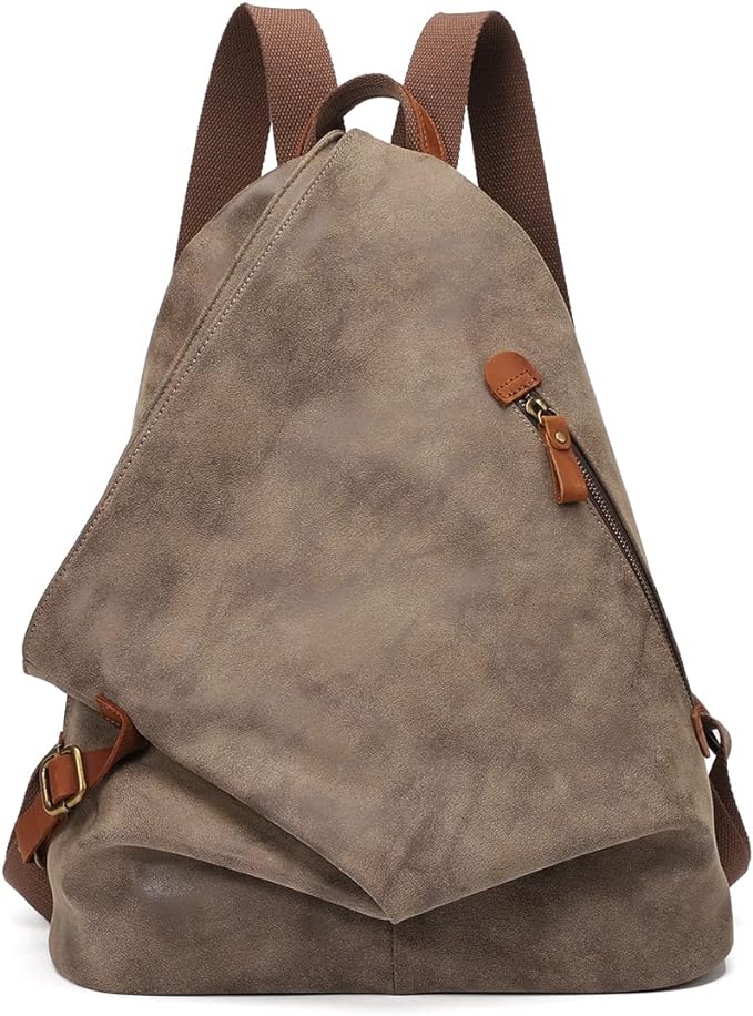 KL928 PU Leather Vintage Backpack – Large Casual Daypack Outdoor Travel by KL928