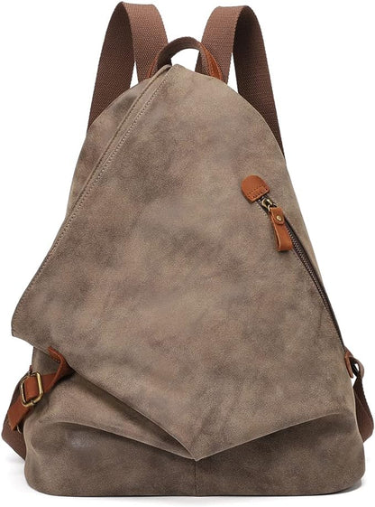 KL928 PU Leather Vintage Backpack – Large Casual Daypack Outdoor Travel by KL928