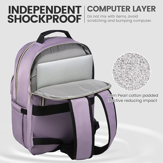 LOVEVOOK Laptop Backpack for Women 15.6 inch, Cute Womens Travel Backpack Purse - Image 3