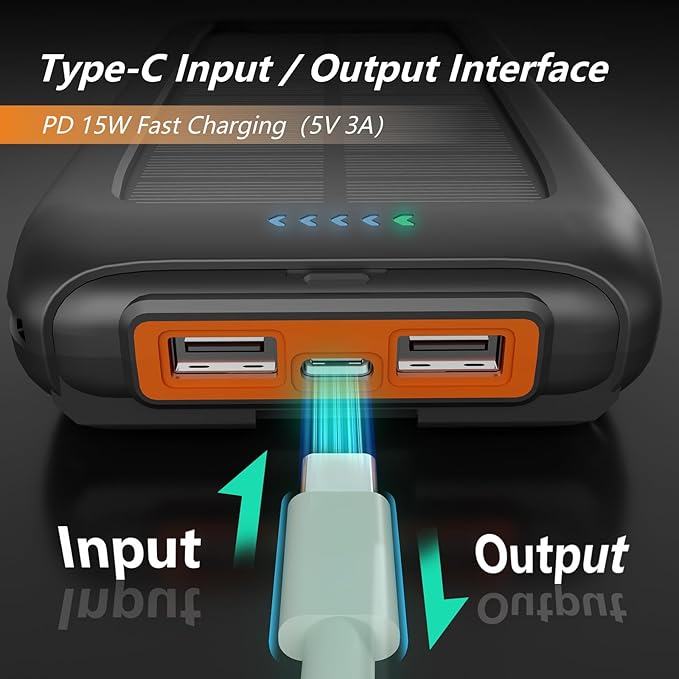 Solar Charger Power Bank 49800mAh Portable Solar Phone Charger - Image 4