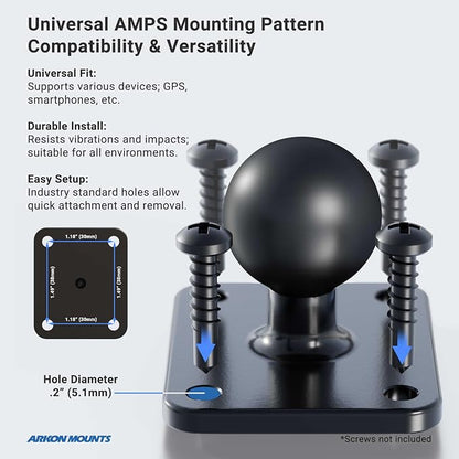 ARKON Mounts Drill-Base Mega Grip Phone Mount | Universal Phone Fit | 360° - Image 4