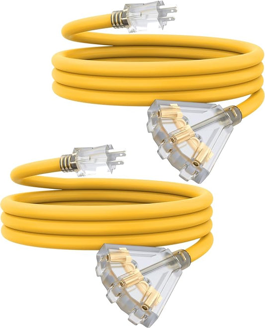 10Ft 12 Gauge Outdoor Extension Cord by PLUGTUL