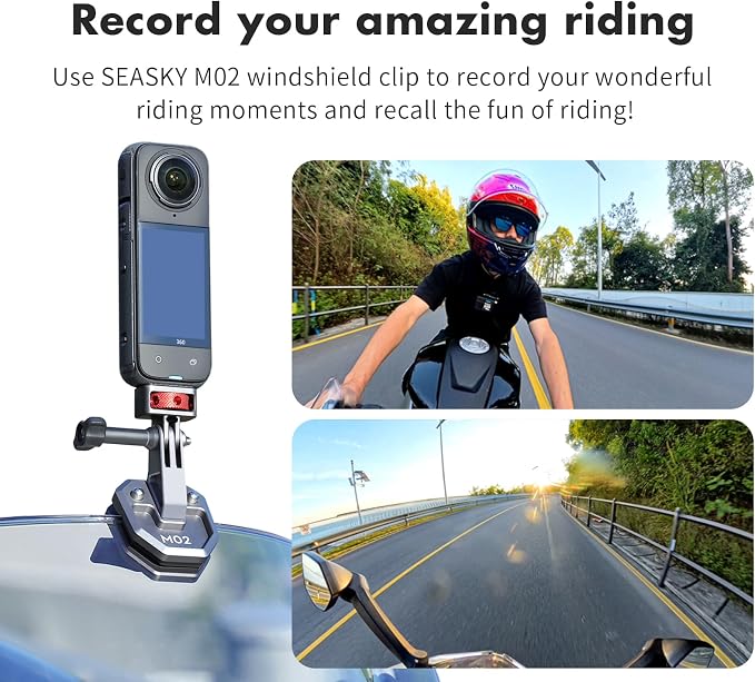 SEASKY M02 Motorcycle Windscreen Clamp Mount Motorbike Accessories - Image 2