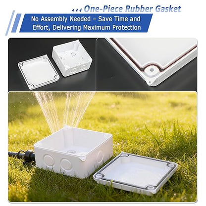 NineLeaf Junction Box, ABS Plastic Box IP65 Waterproof Outdoor Dustproof Water - Image 3