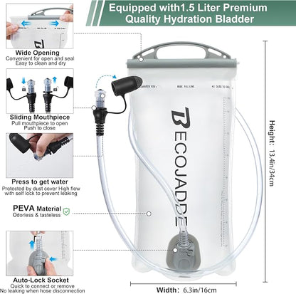 BECOJADDE Running Vest Hydration Backpack - Image 5