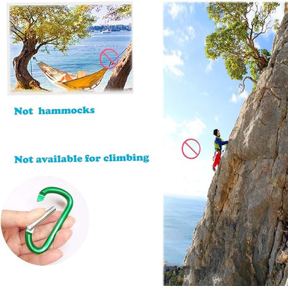 12Pcs Aluminum Carabiner D Ring, Includes Small 1.8" Carbineers, Medium 2.2" D - Image 4