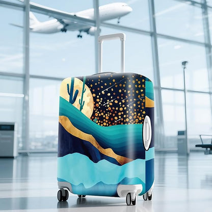 ANNA QUEEN Boho Night Desert Travel Luggage Cover -Stretchable Airplane - Image 9