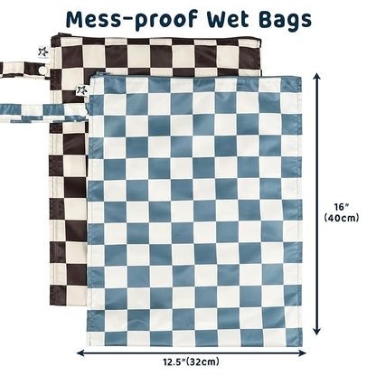Tiny Twinkle Mess Proof Wet Bags | 2-Pack Reusable Waterproof Wet Bags - Image 4