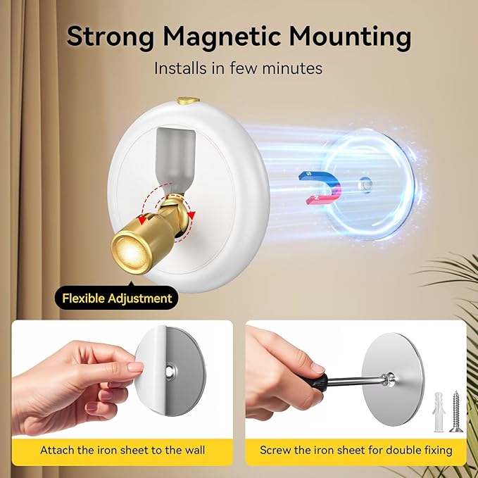 Rechargeable Battery LED Spotlight Indoor: Wireless Mini Art Accent Spot Lights - Image 4