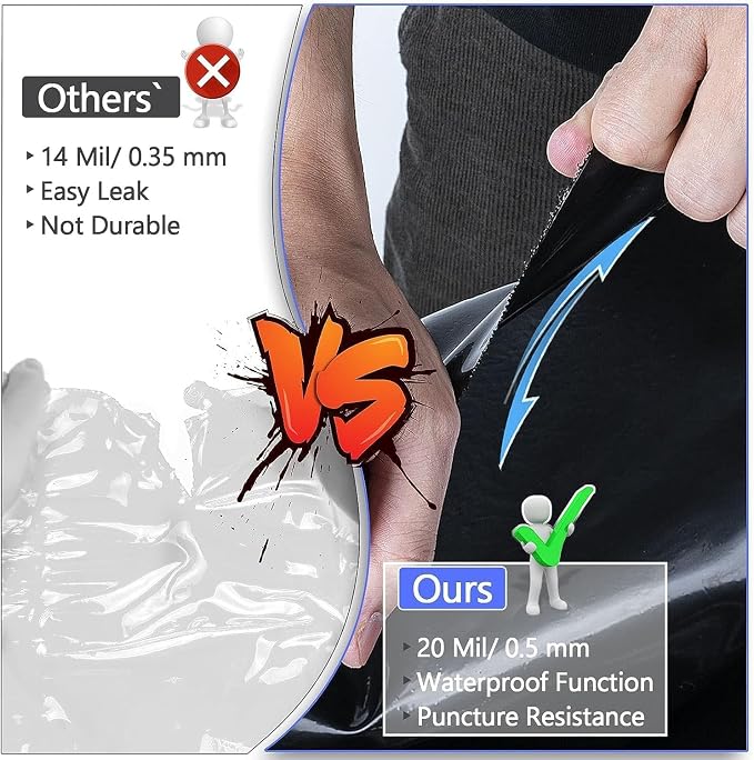 ToLanbbt Pond Liner 15 FT x 15 FT HDPE Pond Liners, 20 Mil UV Resistant - Image 5
