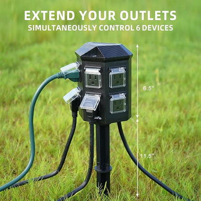 TiFFCOFiO Outdoor Power Strip Timer, Dusk to Dawn Light Sensor Countdown - Image 5