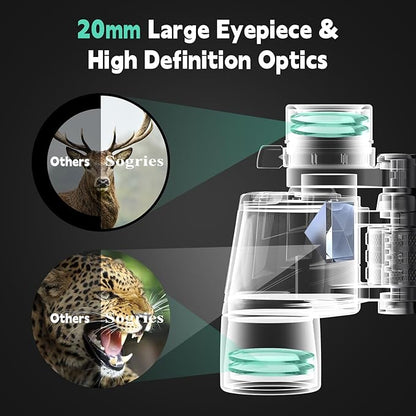 6-16x40 HD Zoom Binoculars for Adults, High Powered, Large View, BAK4 Prism - Image 3