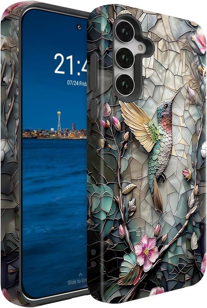 Compatible for Samsung Galaxy S25 Plus 5G Case, Dual Layer Heavy Duty 2 in 1 by BSMOSPER