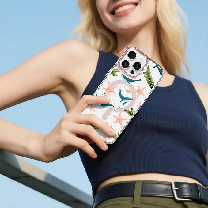 Case for iPhone 16 Pro, Sealife Whale Ocean Wildlife Clear Phone Case - Image 6